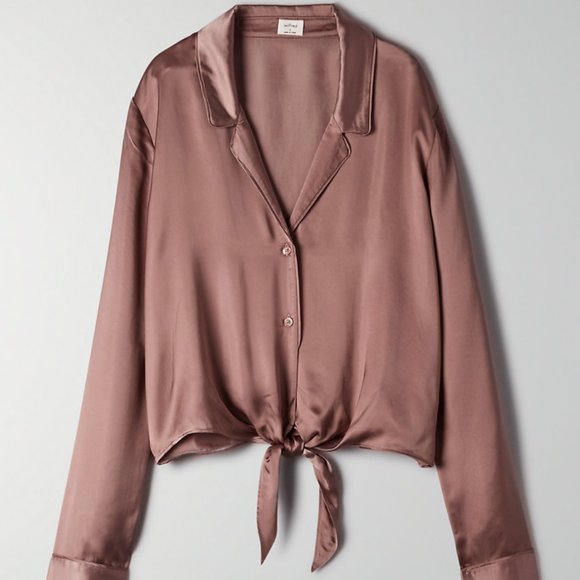 🤎Wilfred New Tie-Front Blouse - Picture 5 of 8